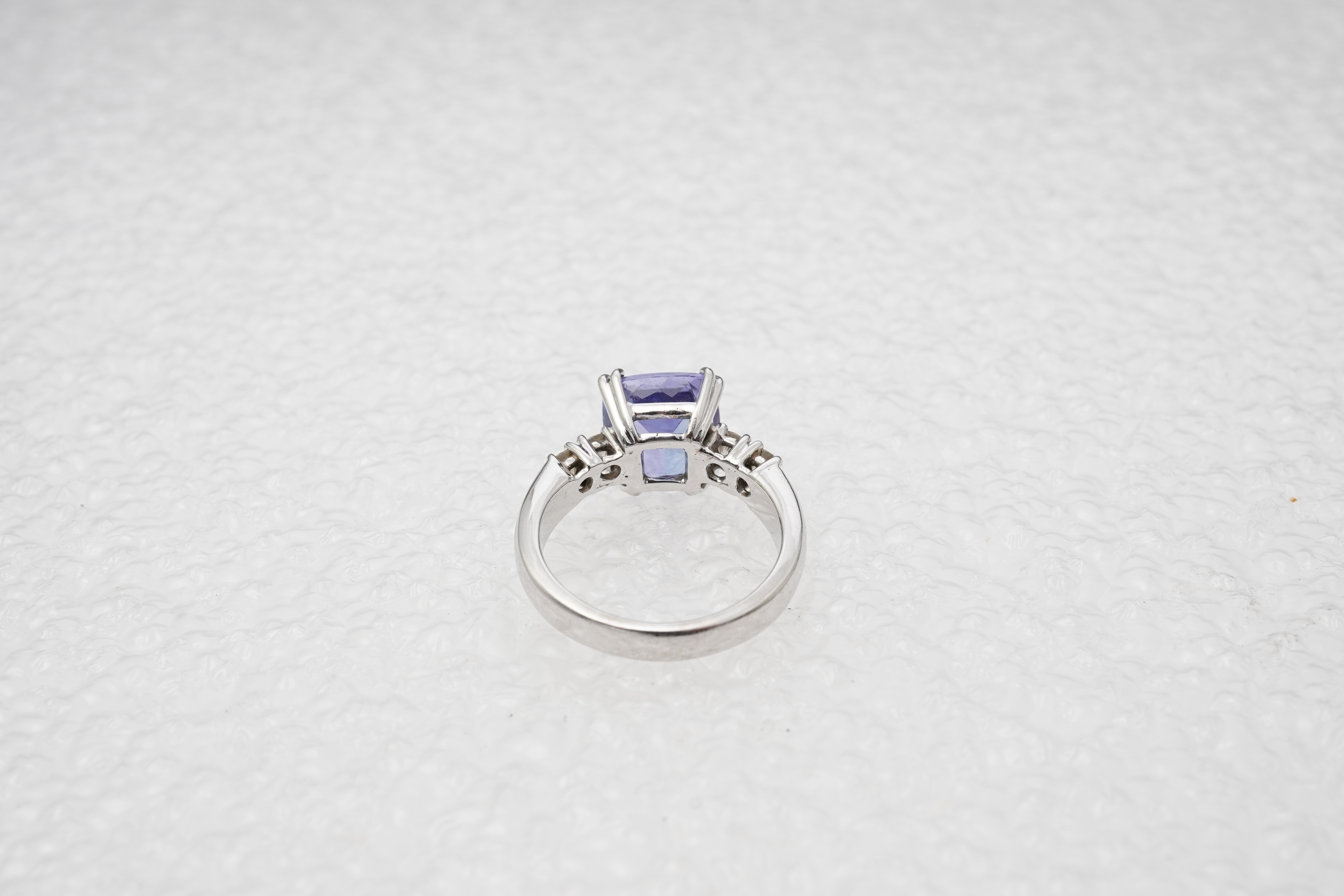 A tanzanite and diamond ring